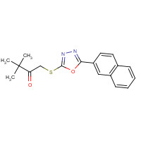 5315-73-1 3,3-Dimethyl-1-{[5-(2-naphthyl)-1,3,4-oxadiazol-2-yl]sulfanyl}-2-butanone chemical structure