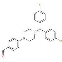 57100-18-2 4-{4-[Bis(4-fluorophenyl)methyl]piperazin-1-yl}benzaldehyde chemical structure