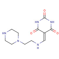 25553-77-9 5-{[(2-piperazin-1-ylethyl)amino]methylene}pyrimidine-2,4,6(1H,3H,5H)-trione chemical structure
