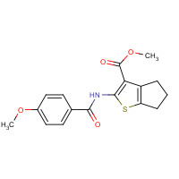 5691-70-3 Methyl 2-[(4-methoxybenzoyl)amino]-5,6-dihydro-4H-cyclopenta[b]thiophene-3-carboxylate chemical structure