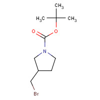 1067230-65-2 tert-Butyl-3-(brommethyl)pyrrolidin-1-carboxylat chemical structure