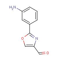 885274-76-0 2-(3-AMINO-PHENYL)-OXAZOLE-4-CARBALDEHYDE chemical structure