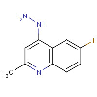 49612-15-9 (6-Fluoro-2-methylquinolin-4-yl)hydrazine chemical structure