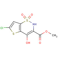 70374-51-5 6-chloro-4-hydroxy-3-metho-xycarbonyl-2H-thieno[2,3-e]-1,2-thiazine-1,1-dioxide chemical structure