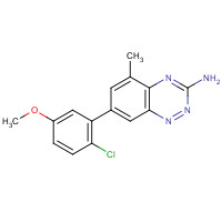 867330-72-1 1,2,4-Benzotriazin-3-amine, 7-(2-chloro-5-methoxyphenyl)-5-methyl- chemical structure