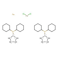 917511-90-1 1,1μ-Bis(di-cyclohexylphosphino)ferrocene palladium dichloride chemical structure