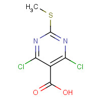 313339-35-4 4,6-DICHLORO-2-(METHYLTHIO)PYRIMIDINE-5-CARBOXYLIC ACID chemical structure