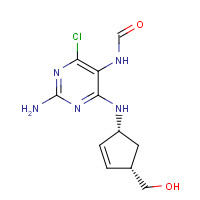 171887-04-0 (1S,4R)-4-[(2-Amino-6-chloro-5-formamide-4-pyrimidinyl)amino]-2-cyclopentene-1-methanol chemical structure