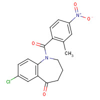 137982-91-3 7-Chloro-1,2,3,4-tetrahydro-1-(2-methyl-4-nitrobenzoyl)-5H-1-benzazepin-5-one chemical structure