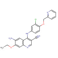 848139-78-6 6-amino-4-(3-chloro-4-(pyridin-2-ylmethoxy)phenylamino)-7-ethoxyquinoline-3-carbonitrile chemical structure
