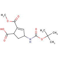 229613-93-8 (1S-4R)-4-[[(1,1-diMethylethoxy)carbonyl]aMino]- 2-Cyclopentene-1-carboxylic acid Methyl ester chemical structure