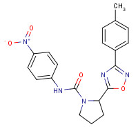 5997-01-3 2-[3-(4-methylphenyl)-1,2,4-oxadiazol-5-yl]-N-(4-nitrophenyl)pyrrolidine-1-carboxamide chemical structure