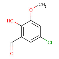 7740-05-8 5-CHLORO-2-HYDROXY-3-METHOXYBENZALDEHYDE chemical structure