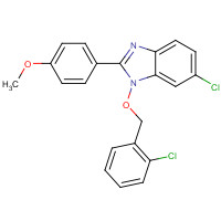 329234-77-7 6-Chloro-1-(2-chlorobenzyloxy)-2-(4-Methoxyphenyl)-1H-benzo[d]iMidazole chemical structure