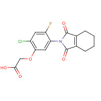 87547-04-4 2-[2-chloro-5-(1,3-dioxo-4,5,6,7-tetrahydroisoindol-2-yl)-4-fluoro-phe noxy]acetic acid chemical structure