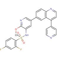 1187431-43-1 2,4-Difluoro-N-[2-methoxy-5-[4-(4-pyridazinyl)-6-quinolinyl]-3-pyridinyl]benzenesulfonamide chemical structure