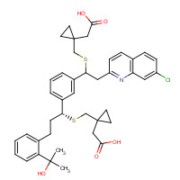 1242260-05-4 Cyclopropaneacetic acid, 1-[[[(1R)-1-[3-[1-[[[1-(carboxymethyl)cyclopropyl]methyl]thio]-2-(7-chloro-2-quinolinyl)ethyl]phenyl]-3-[2-(1-hydroxy-1-methylethyl)phenyl]propyl]thio chemical structure