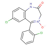 2955-37-5 7-Chloro-2-oxo-5-(2-chlorophenyl)-1,4-benzodiazepine-4-oxide chemical structure