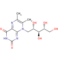 5118-16-1 6,7-dimethyl-8-[(2S,3S,4R)-2,3,4,5-tetrahydroxypentyl]pteridine-2,4-dione chemical structure