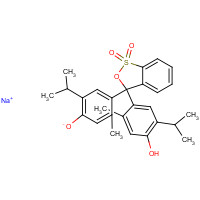62625-21-2 sodium;4-[3-(4-hydroxy-2-methyl-5-propan-2-ylphenyl)-1,1-dioxo-2,1$l^{6}-benzoxathiol-3-yl]-5-methyl-2-propan-2-ylphenolate chemical structure