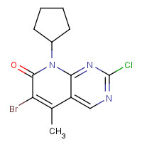 1016636-76-2 6-Bromo-2-chloro-8-cyclopentyl-5-methylpyrido[2,3-d]pyrimidin-7(8H)-one chemical structure