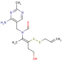 554-44-9 N-[(4-amino-2-methylpyrimidin-5-yl)methyl]-N-[(Z)-5-hydroxy-3-(prop-2-enyldisulfanyl)pent-2-en-2-yl]formamide chemical structure