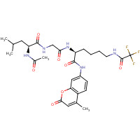 1026295-98-6 (S)-2-(2-((S)-2-Acetamido-4-methylpentanamido)acetamido)-N-(4-methyl-2-oxo-2H-chromen-7-yl)-6-(2,2,2-trifluoroacetamido)hexanamide chemical structure