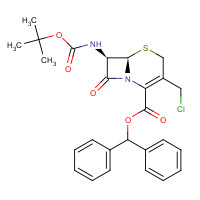 112028-91-8 (6R,7R)-Benzhydryl 7-((tert-butoxycarbonyl)amino)-3-(chloromethyl)-8-oxo-5-thia-1-azabicyclo[4.2.0]oct-2-ene-2-carboxylate chemical structure