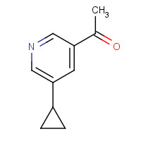 1256818-46-8 1-(5-cyclopropylpyridin-3-yl)ethanone chemical structure
