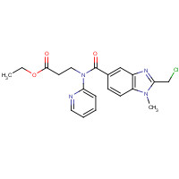 1307233-94-8 Ethyl 3-(2-(chloromethyl)-1-methyl-N-(pyridin-2-yl)-1H-benzo[d]imidazole-5-carboxamido)propanoate chemical structure