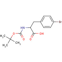 132153-48-1 3-(4-bromophenyl)-2-[(2-methylpropan-2-yl)oxycarbonylamino]propanoic acid chemical structure
