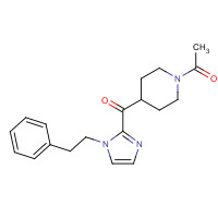 142654-77-1 1-(4-(1-PHENETHYL-1H-IMIDAZOLE-2-CARBONYL)PIPERIDIN-1-YL)ETHANONE chemical structure