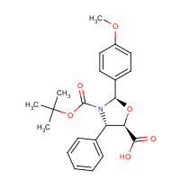 155396-69-3 (2R,4S,5R)-3-(tert-Butoxycarbonyl)-2-(4-methoxyphenyl)-4-phenyloxazolidine-5-carboxylic acid chemical structure