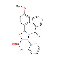 157826-10-3 (2R,4S,5R)-3-Benzoyl-2-(4-methoxyphenyl)-4-phenyl-5-oxazolidinecarboxylic acid chemical structure