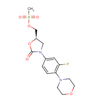 174649-09-3 (R)-(3-(3-Fluoro-4-morpholinophenyl)-2-oxooxazolidin-5-yl)methyl methanesulfonate chemical structure