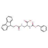 185968-90-5 (R)-3-((((9H-Fluoren-9-yl)methoxy)carbonyl)amino)-2-(((benzyloxy)carbonyl)amino)propanoic acid chemical structure