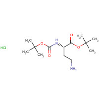 190447-69-9 tert-butyl (S)-4-amino-2-tert-butoxycarbonylaminobutanoate hydrochloride chemical structure