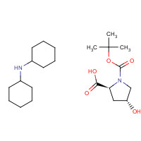 21157-12-0 Dicyclohexylamine trans-1-(tert-butoxycarbonyl)-4-hydroxypyrrolidine-2-carboxylate chemical structure