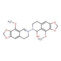 21767-14-6 4-methoxy-6-(4-methoxy-7,8-dihydro-[1,3]dioxolo[4,5-g]isoquinolin-6-ium-6-yl)-7,8-dihydro-5H-[1,3]dioxolo[4,5-g]isoquinolin-5-ol chemical structure