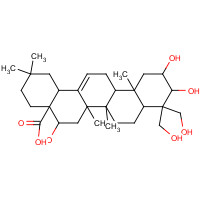 22327-82-8 5,10,11-trihydroxy-9,9-bis(hydroxymethyl)-2,2,6a,6b,12a-pentamethyl-1,3,4,5,6,6a,7,8,8a,10,11,12,13,14b-tetradecahydropicene-4a-carboxylic acid chemical structure