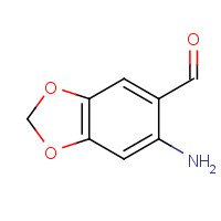 23126-68-3 6-amino-1,3-benzodioxole-5-carbaldehyde chemical structure