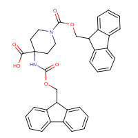 252029-00-8 4-(9H-fluoren-9-ylmethoxycarbonylamino)-piperidine-1,4-dicarboxylic acid mono-(9H-fluoren-9-ylmethyl)ester chemical structure
