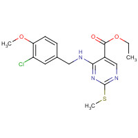 330785-81-4 Ethyl 4-((3-chloro-4-methoxybenzyl)amino)-2-(methylthio)pyrimidine-5-carboxylate chemical structure
