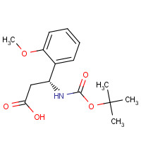 500788-85-2 (R)-3-((tert-Butoxycarbonyl)amino)-3-(2-methoxyphenyl)propanoic acid chemical structure