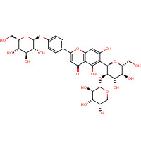 53452-16-7 6-(2-O-alpha-L-Arabinopyranosyl-beta-D-glucopyranosyl)-2-[4-(beta-D-glucopyranosyloxy)phenyl]-5,7-dihydroxy-4H-1-benzopyran-4-one chemical structure