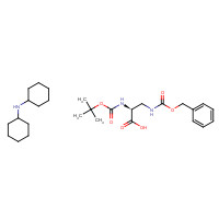 65710-58-9 Dicyclohexylamine (S)-3-(((benzyloxy)carbonyl)amino)-2-((tert-butoxycarbonyl)amino)propanoate chemical structure