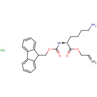 815619-80-8 (S)-Allyl 2-((((9H-fluoren-9-yl)methoxy)carbonyl)amino)-6-aminohexanoate hydrochloride chemical structure