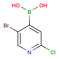 871329-63-4 5-Bromo-2-chloropyridine-4-boronic acid chemical structure