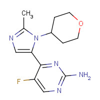 933784-97-5 5-fluoro-4-[2-methyl-3-(oxan-4-yl)imidazol-4-yl]pyrimidin-2-amine chemical structure