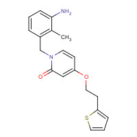934628-27-0 1-(3-Amino-2-methyl-benzyl)-4-(2-thiophen-2-yl-ethoxy)-2-pyridone chemical structure